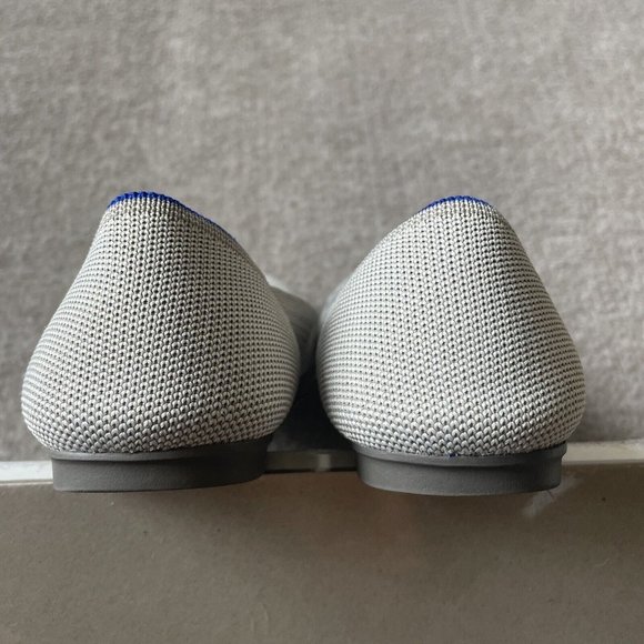 Rothy’s Shoes Womens Size 7.5 Taupe Gray/Beige The Flat Casual Knit Ballet Flats - Picture 13 of 13